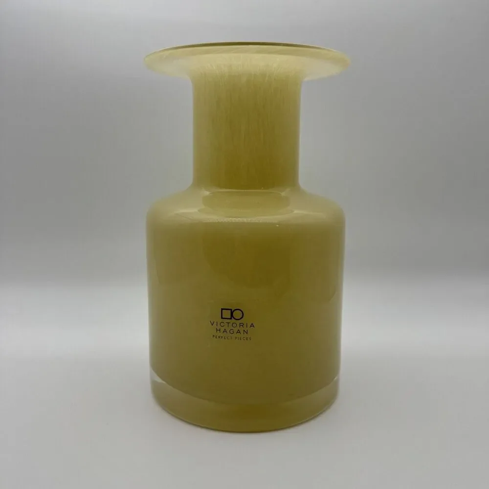 Victoria Hagan Perfect Pieces Magnolia Glass Vase Yellow 8.5